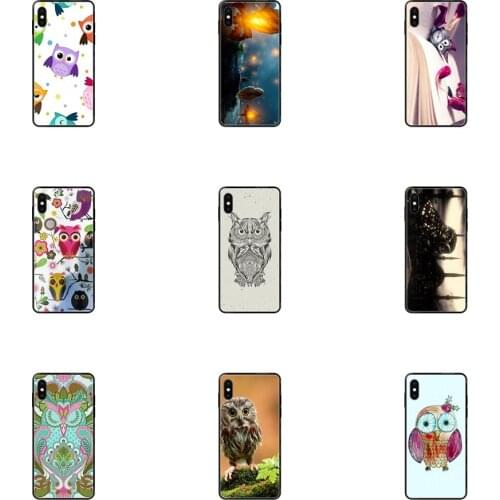 Retro Style Owl For Galaxy Note 4 8 9 10 20 Plus Pro J6 J7 J8 M30s M80s Ultra 2016 2017 2018 Black Soft Multi Colors Les Jeunes