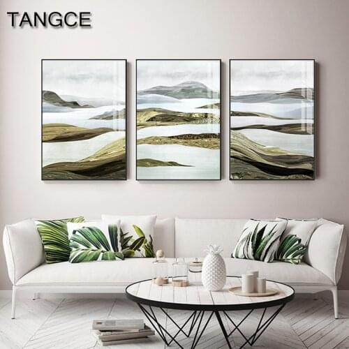 Modern Desert Canvas Painting Abstract Moutain Landscape Big Posters Prints Wall Art Pictures for Living Room Nordic Home Decor