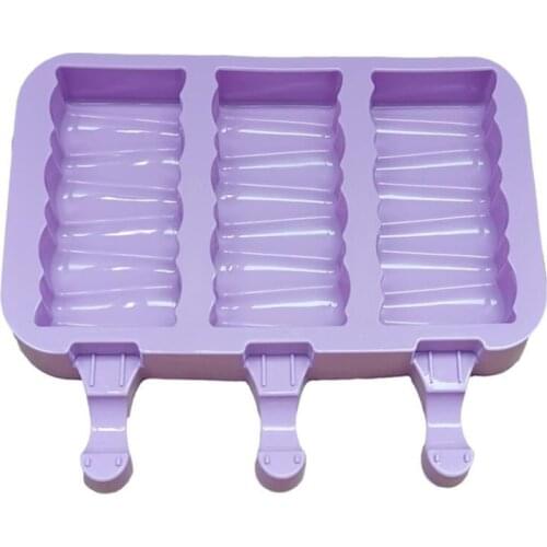Cute Cartoon Puzzle Ice Cream Mold Silicone Popsicle Mold Reusable BPA-Free Ice Pop Mold With Lids and Sticks