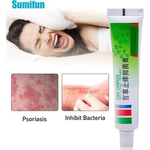 Sumifun Eczema Psoriasis Herbal Cream Pain Relieving Dermatitis Ointment Inhibition of Bacteria Fungi Balm P1051