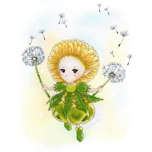 Top mm Rabbit and fox with love cross stitch kit Animal cotton thread Love lock canvas stitching embroidery Dandelion Elves