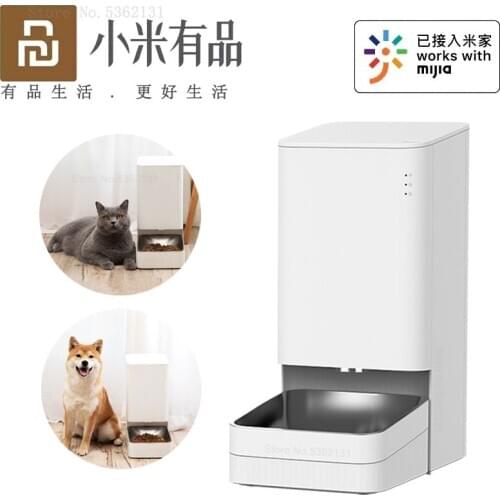 Youpin Xiaowan Smart Pet Feeder Remote Control Smart Automatic Pet Feeding Dogs Cat Food Timing Quantitative Work With Mijia APP