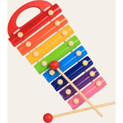 Vokmascot 2020 New Imitat Music Instrument Toy Wooden Frame Xylophone Children Kids Toys Baby Educational Gifts With 2 Mallets