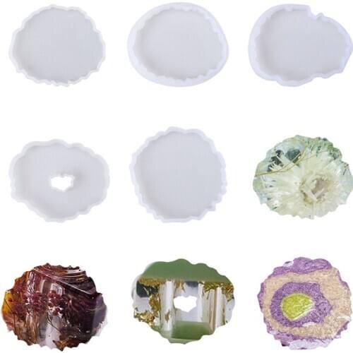 1pc-5pcs Round Square Rectangle Shape Coaster Base Silicone Mold Resin Molds Epoxy UV DIY Resin Craft Home Decoration Handmade