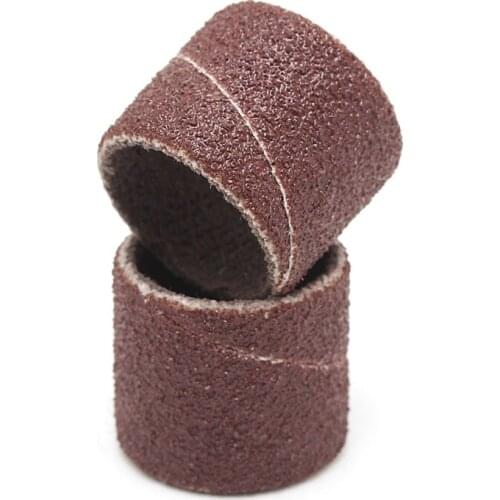 100pcs Sanding Sleeves 2 Mandrels Grind Polishing Sandpaper Circle Electric Tool