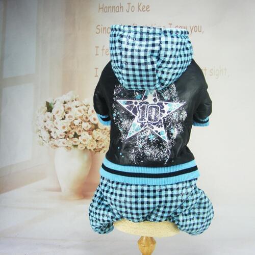 2016 new pet dog cat fashion grid jumpsuits doggy autumn winter tracksuits clothes puppy overcoat costume dogs suit 1pcs S-XXL