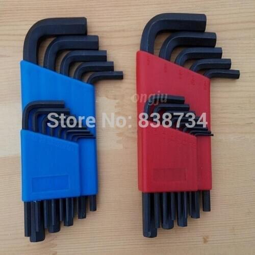 26pcs/set steel with black oxide hex key set allen key wrench tool handle