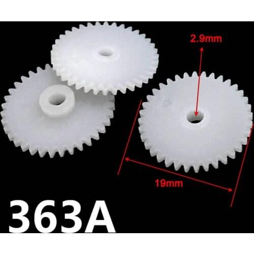 36 Tooth 0.5M Spur Gear OD=19mm Hole= 2mm/ 2.5mm/ 3mm Shaft Tight Pom Plastic Pinion Toy Model 362A 362.5A 362.5B 363A