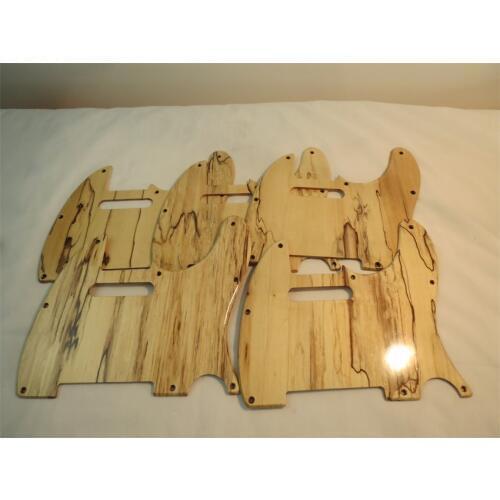 5pcs Spalted Maple Tele Style Guitar Pickguard 3 Ply for Telecaster