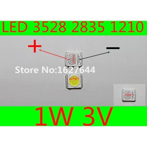 500Pcs FOR LCD TV repair LG led TV backlight strip lights with light-emitting diode 2835 3528 1210 SMD LED 3528 2835 1W 3V 110LM