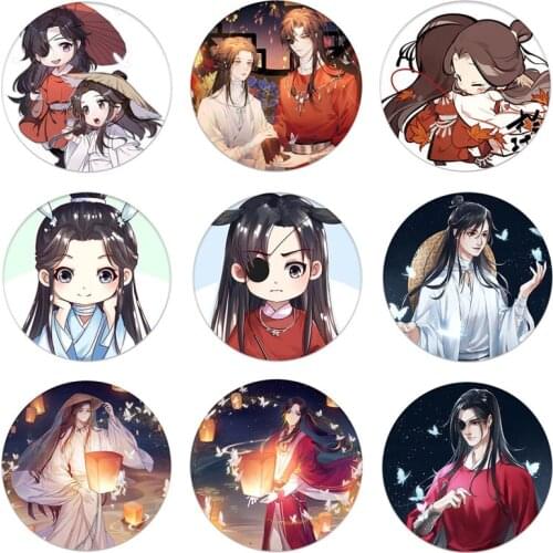 Anime Heaven Officials Blessing Badge Brooch Mo Dao Zu Shi Xieling Huacheng Cosplay Lapel Pin Jewelry