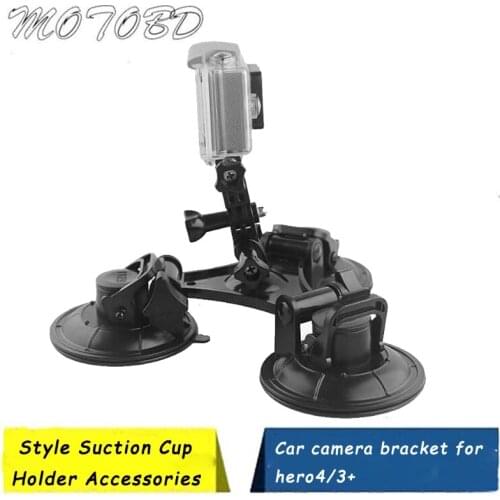 Auto 3 Suction Cup Holder Mount for Hero 8 7 5 Black Yi 4k Sjcam Sj8 Eken Go Pro Accessory