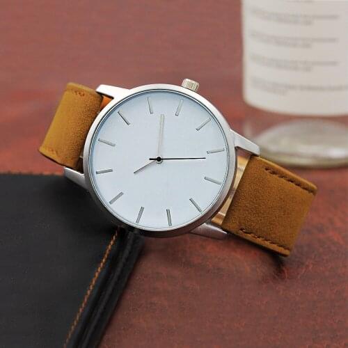 Simple Leather Womens Men Watch Brand Luxury Watches Quartz Black Bracelet Woman WristWatch Gift Relogio feminino reloj mujer