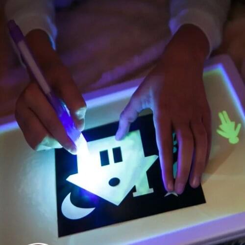 A4 Big Light Luminous Drawing Board Kids Toy Tablet Draw In Dark Magic With Light-Fun Fluorescent Pen Children Educational Toy