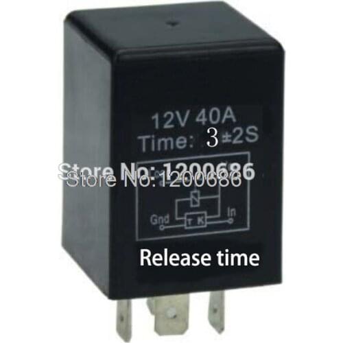 FN YS020 30A Automotive 12V Time Delay Relay 5S 10S 1MIN 5MIN 10MIN turn off delay relay output turn off after switch turn off