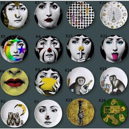 Ceramic Wall Plates Decorative Home Living Room Coffee Shop Bar Restaurant Office Wall Hanging Plate