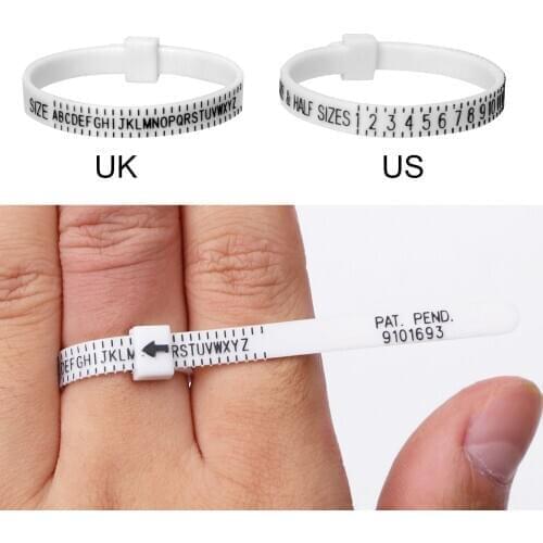 DIYWORK US UK Ring Sizer Measure Accurate Measuring Tool Finger Gauge For Wedding Ring Professional