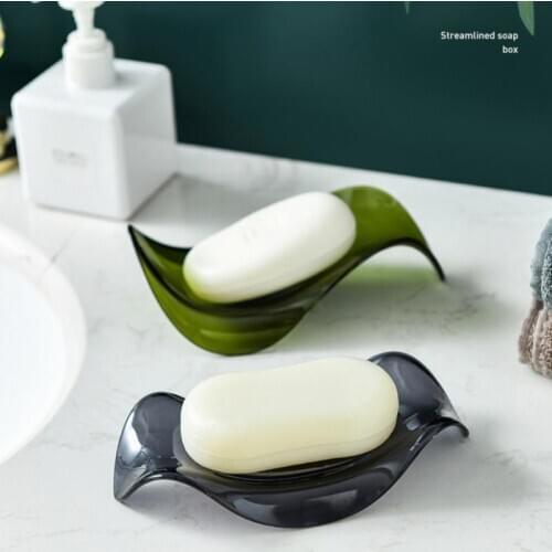 1Pcs Bathroom Creative Soap Box Transparent Soap Holder Streamlined Sink Soap Drain Rack Handmade Soap Storage Rack