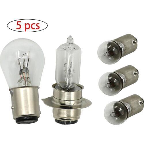 5PCS Headlight Taillight Rear Bulb 6v 25w/25w For Honda C50 C65 C100 C102 C105 CA105T C110 C111 CA200 CL70 CL90 CT70 CT90 CT200