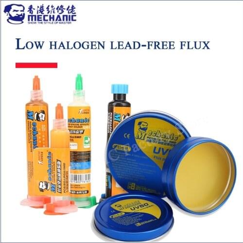 MECHANIC environmentally friendly halogen-free no-cleaning flux paste UV10 UV50 UV80 rosin welding SMT electronic syringe flux