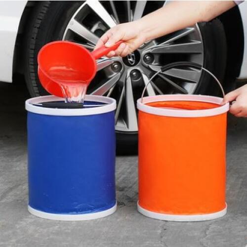 Multifunctional Portable Folding Bucket Collapsible Outdoor Bucket Basin for Camping Hiking Travelling Fishing Washing Bucket