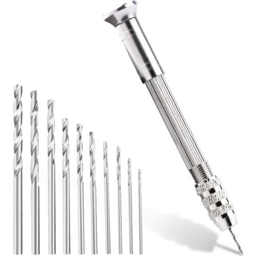 Mini Hand Resin Drill Pin Vise Drill Set Professional Quality Swivel Head Pin Vise Set for Epoxy Resin Jewelry Making DIY