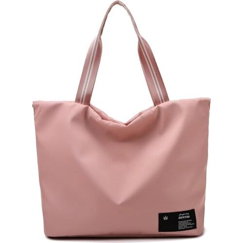 New 2021 Big Nylon Bag Women Drawstring Travel Bag Luggage Bag Duffle Bag Luxury Shoulder Bag Gym Yoga Swim Bag Pink Bag Handbag