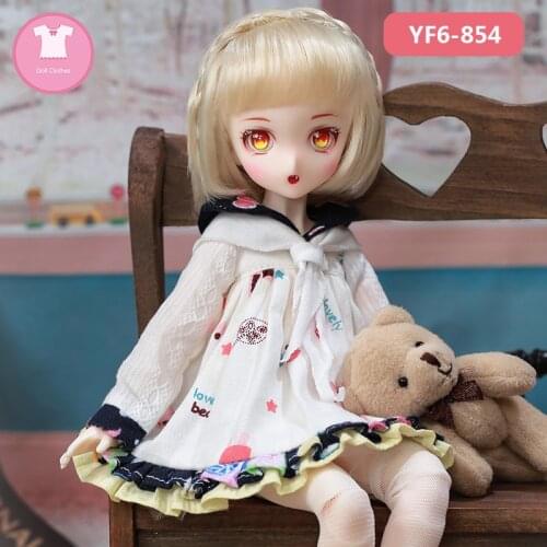 BJD Clothes 1/6 Yosd SQ31 Chibi Moe Tsubaki SD Girl Body Dress Beautiful Doll Outfit Accessories KSg-L SQ Lab