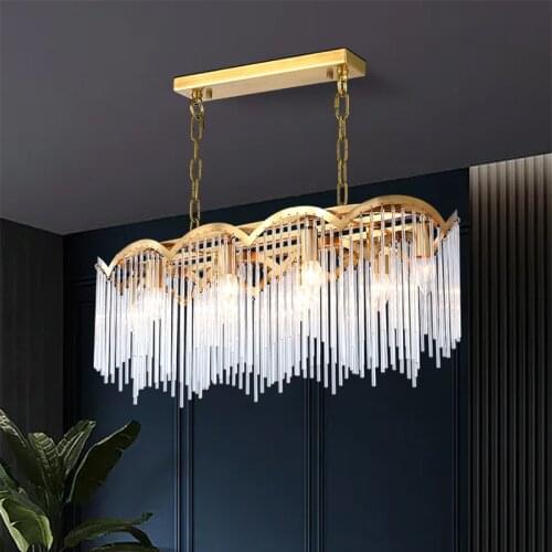 Exquisite design Restaurant lights European style Glass Chandelier Villa duplex Artistic style Dining room lights