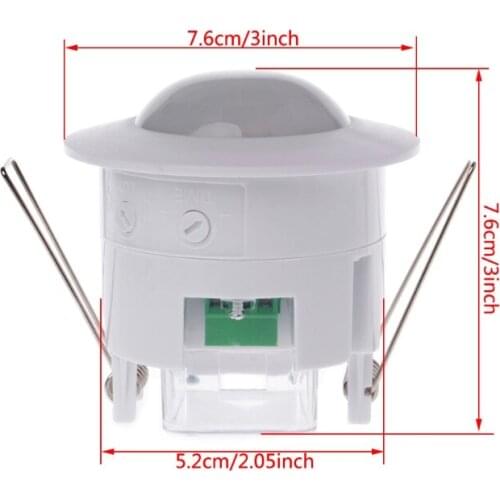 P15D 110-240V AC Adjustable 360° Ceiling PIR Infrared Body Motion Sensor Detector Lamp Light Switch