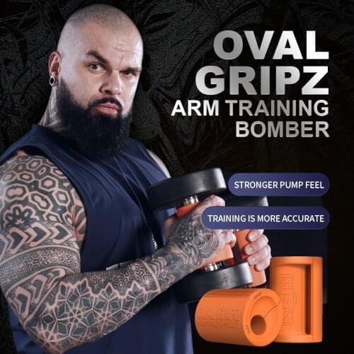 INNSTAR Oval Gripz Weight Lifting Barbell Grips Home Gym Accessories Forearm Muscle Fitness Pull Ups Strength Training Equipment