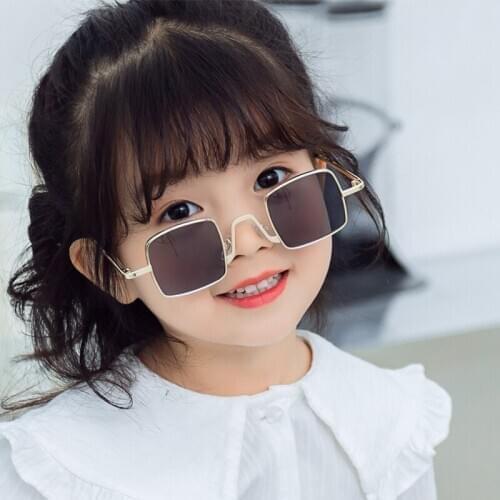 Vintage Metal Sunglasses for Girls Babay Square Kids Sun Glasses Small Frame Cute Children Gafas Oculos De Sol Uv Protect 2020