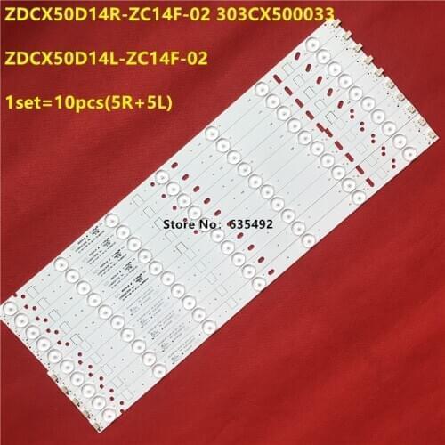 LED Backlight strip 14 lamp For ZDCX50D14R-ZC14F-02 01 ZDCX50D14L-ZC14F-02 303CX500033 LT-50E350 LT-50E560 CX500DLEDM