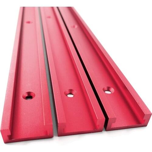 Aluminium Alloy T-track Slot Miter Track Jig Fixture for Router Table Bandsaws Woodworking DIY Tool Length 300/400/500/600/800MM