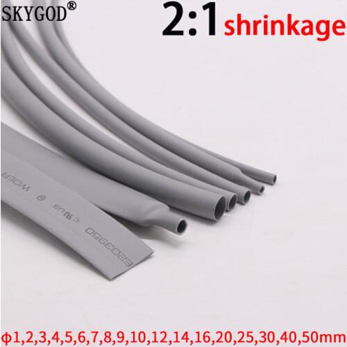 5M Diameter 1mm Heat Shrink Tube 2:1 Polyolefin Thermal Cable Sleeve Insulated Wire Protector Wrap Cover DIY Connector Repair