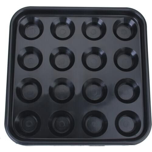Funny Indoor Games Plastic Pool Billiard Ball Tray Holds 16 Balls - Black for Club Pub Family Games Supplies Snooker Accessory