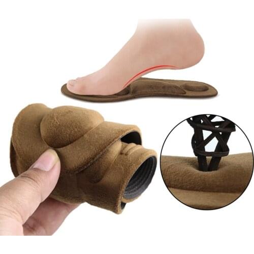 4D Soft Sponge Pain Relief Mens Foot Massage Arch Insoles Shoe Insert Shoe Accessories