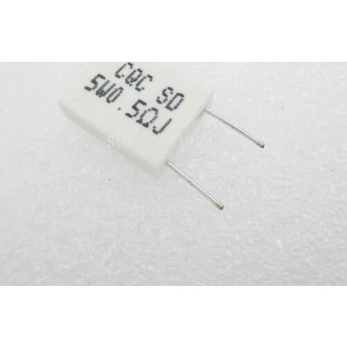 10PCS/LOT BPR56 5W 0.5R 0.5 ohm 5w Non-inductive Ceramic Cement Resistor Wirewound Resistance