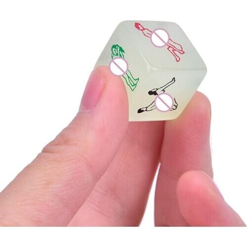 6 Side Erotic Luminous Dice Couples Flirting W/Posture Toys Love Posture Guide Night Lights Luminous Love Dice Sex Toy