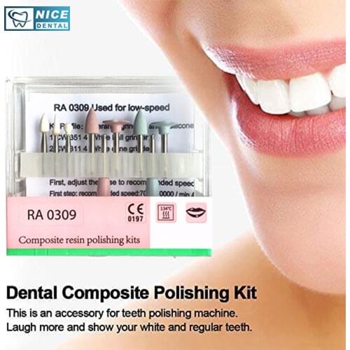 Dental Resin Base Composite Polishing Kits 9PCS Grinding Wheel Heads Buffing Used for Low-Speed RA 0309
