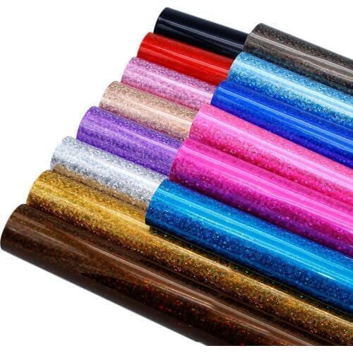 David accessories 20*33cm Dots Hologram Faux Synthetic Leather Fabric,DIY Material For HairBow Bag Shoes Decoration,1Yc6090