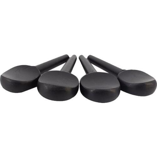 Free shipping 4 pcs/set Cello chord for 4/4 3/4 1/2 1/4 Cello Pegs Dyed Black Solid Wood string axis Cello Accessories