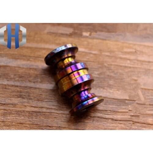 Large Size Burned Titanium Alloy Knife Beads Paracord Umbrella Rope Outdoor Knife EDC Knife Fall Pendant Multi Tools