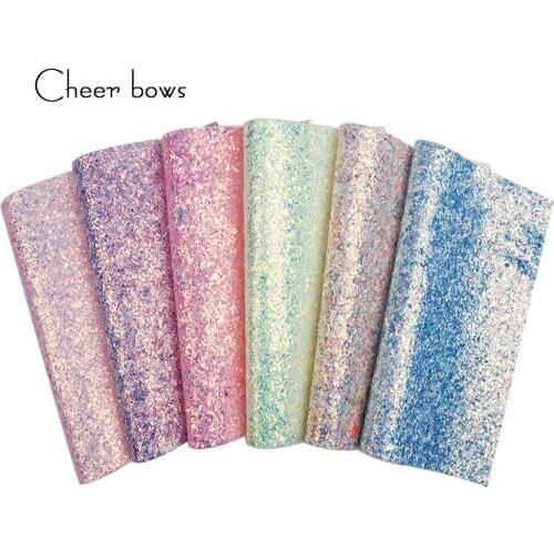 Cheer bow 22*30cm Synthetic Leather Fabric Shiny Candy Paper Bow Fabric DIY Accessories Handmade Craft Patchwork Material Fabric