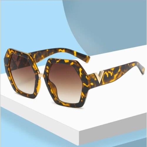 Brand Square Sunglasses Women Luxury Black Gradient Sunglasses Ladies Fashion Polygon Eyewear Unisex Shades V400