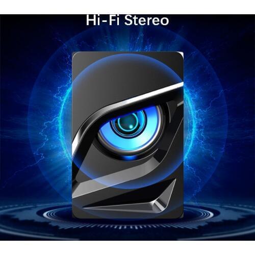 Pc Gaming Speakers Design Speaker LED Flash Wired Loudspeaker FM Radio Alarm Clock Speakers Computer loudspeaker