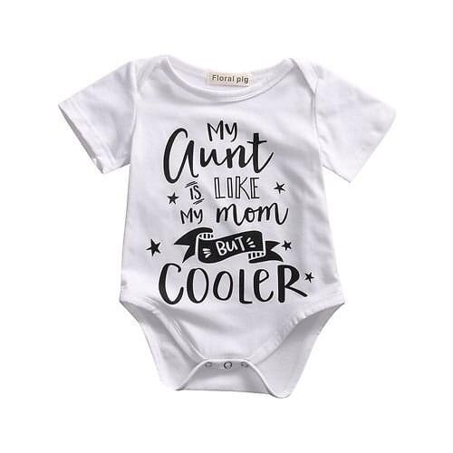 Summer 2017 Newborn Infant Baby Boy Girl my aunt Romper Jumpsuit Outfit Sunsuit Clothes Set