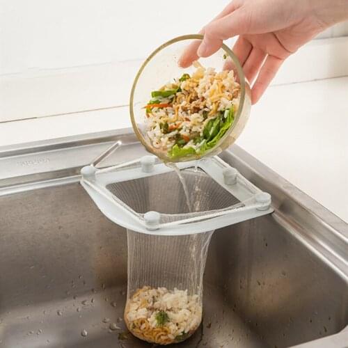 Sink Filter Bag Triangle Drainage Rack Disposable Soup Separation Filter Net Kitchen Waste Garbage Drainer Kitchen Accessories