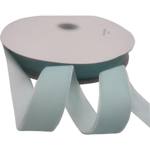 25MM X 25Yards Nylon Lt Blue Velvet Ribbon Single Face for Handmade Gift Bouquet Wrapping Home Party Decoration Christmas