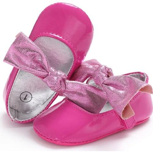 Newborn Baby Girls Shoes PU leather Buckle First Walkers Big Bow Summer Princess Shoes Party Wedding Baby Girl Shoes